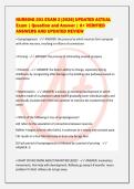 NURSING 201 EXAM 2 &lbrack;2026&rsqb; UPDATED ACTUAL&NewLine;Exam &vert; Question and Answer &vert; A&plus; VERIFIED&NewLine;ANSWERS AND UPDATED REVIEW&NewLine;