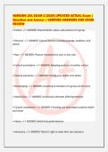 NURSING 201 EXAM 2 &lbrack;2026&rsqb; UPDATED ACTUAL Exam &vert;&NewLine;Question and Answer &vert; VERIFIED ANSWERS AND EXAM&NewLine;REVIEW