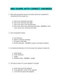 ABO EXAMS WITH CORRECT ANSWERS&period;&sol;GRADED A&plus; &sol;GUARANTEED PASS &excl;&excl;&excl;