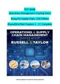 TEST BANK For Operations and Supply Chain Management&comma; 11th Edition by Roberta S&period; Russell&comma; Bernard W&period; Taylor&comma; Verified Chapters 1 - 17&comma; Complete Newest Version&NewLine;