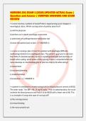 NURSING 201 EXAM 1 &lbrack;2026&rsqb; UPDATED ACTUAL Exam &vert;&NewLine;Question and Answer &vert; VERIFIED ANSWERS AND EXAM&NewLine;REVIEW
