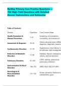 Barkley Primary Care Practice Questions &mdash; &NewLine;150 High-Yield Questions with Detailed &NewLine;Answer Explanations and Rationales 