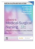 Test Bank For Lewis's Medical-Surgical Nursing 13th Edition &vert; Mariann M&period; Harding&comma; Jeffrey Kwong&comma; Debra Hagler & Courtney Reinisch &vert; ISBN 9780443121791 &vert; Chapters 1-69