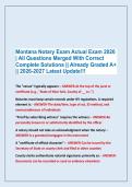 Montana Notary Exam Actual Exam 2026 &NewLine;&vert; All Questions Merged With Correct &NewLine;Complete Solutions &vert;&vert; Already Graded A&plus; &NewLine;&vert;&vert; 2026-2027 Latest Update&excl;&excl;&excl;