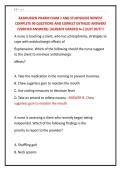 RASMUSSEN PHARM EXAM 1 AND STUDYGUIDE NEWEST &NewLine;COMPLETE 90 QUESTIONS AND CORRECT DETAILED ANSWERS &NewLine;&lpar;VERIFIED ANSWERS&rpar; &vert;ALREADY GRADED A&plus;&vert;&vert;JUST OUT&excl;&excl;&excl;
