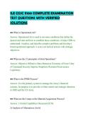 ILE CGSC X100 COMPLETE EXAMINATION&NewLine;TEST QUESTIONS WITH VERIFIED&NewLine;SOLUTIONS