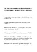 AIR FORCE IBT EXAM REVIEW GUIDE UPDATED&NewLine;ACTUAL QUESTIONS AND CORRECT ANSWERS