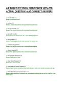 AIR FORCE IBT STUDY GUIDE PAPER UPDATED&NewLine;ACTUAL QUESTIONS AND CORRECT ANSWERS