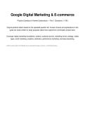 Google Digital Marketing & E-commerce Professional Certificate&colon; 900 Practice Questions&comma; Answers & Explanations