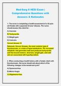 Med-Surg II HESI Exam &vert;&NewLine;Comprehensive Questions with&NewLine;Answers & Rationales