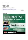 Current Diagnosis and Treatment Pediatrics&comma; 27th Edition Test Bank
