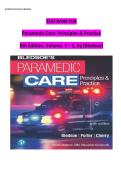 TEST BANK FOR  Paramedic Care&colon; Principles & Practice  6th Edition&comma; Volume&period; 1 &ndash; 5&comma; by &lpar;Bledsoe&rpar;