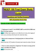 NEIEP 100 Final Exam Study Guide Questions and Verified Answers 100&percnt; Guarantee Score Pass