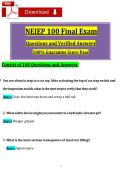 NEIEP 100 Final Exam &NewLine;Questions and Verified Answers &NewLine;100&percnt; Guarantee Score Pass  