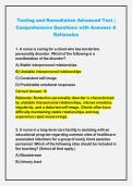 Testing and Remediation Advanced Test &vert;&NewLine;Comprehensive Questions with Answers &&NewLine;Rationales 