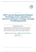 PSYC 140 Developmental &lpar;Lifespan&rpar; Psychology Exam 1 25&plus; Questions & Answers 2026&sol;2027 &vert; Portage Learning &vert; Verified Questions