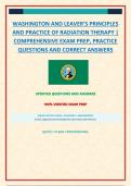WASHINGTON AND LEAVER&rsquo;S PRINCIPLES AND PRACTICE OF RADIATION THERAPY &vert; COMPREHENSIVE EXAM PREP&comma; PRACTICE QUESTIONS AND CORRECT ANSWERS