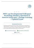 PSYC 140 Developmental &lpar;Lifespan&rpar; Psychology Module 3 50&plus; Questions & Answers 2026&sol;2027 &vert; Portage Learning &vert; Updated Exam