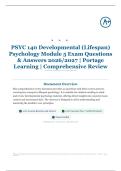 PSYC 140 Developmental &lpar;Lifespan&rpar; Psychology Module 5 Exam 30&plus; Questions & Answers 2026&sol;2027 &vert; Portage Learning &vert; Comprehensive Review