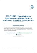 UCLA LING 1 Introduction to Linguistics 125&plus; Questions & Answers 2026&sol;2027 &vert; Complete Course Review