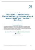 UCLA LING 1 Introduction to Linguistics Midterm Exam 135&plus; Questions & Answers 2026&sol;2027 &vert; Verified Questions