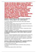 Florida 6-20 All-Lines Adjuster License 2026&sol;2027 &vert; Florida 6-20 All-Lines Adjuster State Exam Study Guide & License Exam Prep &vert; Florida Department of Financial Services Adjuster Exam Practice Questions&comma; Answers & Detailed Rationales &vert; 6-20 All-Lines Adju