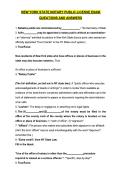NEW YORK STATE NOTARY PUBLIC LICENSE EXAM QUESTIONS AND ANSWERS
