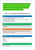 CHRONIC DISEASE MANAGEMENT COMPETENCY EXAM &NewLine;2026&sol;2027 &vert; COMPLETE NURSING EXAM PREP &vert; HIGHYIELD PRACTICE QUESTIONS & CORRECT ANSWERS &vert; &NewLine;DETAILED RATIONALES &vert; LATEST UPDATE