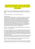 Police Sgt Exam 2026 with all Correct & 100&percnt; Verified Answers &vert;Actual Complete Update &vert;Already Graded A&plus; &lpar;Just Released&rpar;