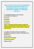 CHEM 219 LAB PRACTICAL EXAM&colon; COMPREHENSIVE&NewLine;QUESTIONS ON QUANTITATIVE ANALYSIS &&NewLine;INSTRUMENTATION WITH ANSWERS AND&NewLine;RATIONALES &vert; UNIVERSITY OF TENNESSEE&comma;&NewLine;KNOXVILLE&NewLine;