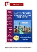 New York Notary Public Exam 3rd Edition Questions and Answers