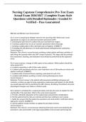 Nursing Capstone Comprehensive Pre-Test Exam Actual Exam 2026&sol;2027 &vert; Complete Exam-Style Questions with Detailed Rationales &vert; Graded A&plus; Verified &ndash; Pass Guaranteed