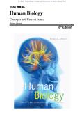 Test Bank - Human Biology&colon; Concepts and Current Issues 8th Edition &lpar;Johnson&comma; 2016&rpar;&comma; Chapter 1-25&vert; All Chapters