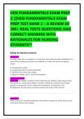 HESI FUNDAMENTALS EXAM PREP &NewLine;2&colon; &vert;&vert;HESI FUNDAMENTALS EXAM &NewLine;PREP TEST BANK 2 &ndash; A REVIEW OF &NewLine;300&plus; REAL TESTS QUESTIONS AND &NewLine;CORRECT ANSWERS WITH &NewLine;RATIONALES FOR NURSING &NewLine;STUDENTS&ast;&ast;
