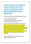 S12 FDNY Exam &lpar;Latest 2026&sol;2027 &NewLine;Update&rpar; Questions And Correct &NewLine;Answers &lpar;Verified Answers&rpar; Plus &NewLine;Rationales 2026 Q&A &vert; Instant &NewLine;Download Pdf 
