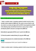 NHA CBCS PRACTICE EXAM &NewLine;Actual Questions with Verified Answers & Rationales &NewLine;100&percnt; Guarantee passing score