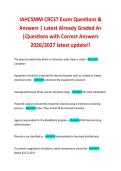 IAHCSMM CRCST Exam Questions & Answers &vert; Latest Already Graded A&plus; &NewLine;&vert;Questions with Correct Answers 2026&sol;2027 latest update&excl;&excl;