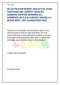 NCLEX-PN EXAM NEWEST 2026 &vert; 85 ACTUAL EXAM QUESTIONS & VERIFIED DETAILED RATIONALES &vert; GRADED A&plus;