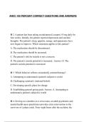 ANCC 100 PERCENT CORRECT QUESTIONS AND ANSWERS