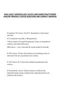ANCC ADULT GERONTOLOGY ACUTE CARE NURSE PRACTITIONER&NewLine;AGACNP FRANCES 2 TESTED QUESTIONS AND CORRECT ANSWERS
