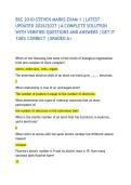 BSC 2010-STEVEN MARKS EXAM 1 &vert;LATEST UPDATED 2026&sol;2027 &vert;A COMPLETE SOLUTION WITH VERIFIED QUESTIONS AND ANSWERS &vert;GET IT 100&percnt; CORRECT &vert;GRADED A&plus; 