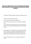 ANCC ADULT GERONTOLOGY ACUTE CARE NURSE PRACTITIONER&NewLine;AGACNP FRANCES 3 UPDATED ACTUAL QUESTIONS AND CORRECT&NewLine;ANSWERS