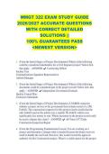 WMGT 322 EXAM STUDY GUIDE &NewLine;2026&sol;2027 ACCURATE QUESTIONS &NewLine;WITH CORRECT DETAILED &NewLine;SOLUTIONS &vert;&vert; &NewLine;100&percnt; GUARANTEED PASS &NewLine;<NEWEST VERSION> 
