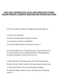 ANCC ADULT GERONTOLOGY ACUTE CARE NURSE PRACTITIONER&NewLine;AGACNP FRANCES 4 COMPLETE QUESTIONS AND VERIFIED SOLUTIONS