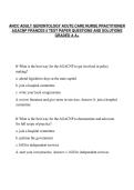 ANCC ADULT GERONTOLOGY ACUTE CARE NURSE PRACTITIONER&NewLine;AGACNP FRANCES 5 TEST PAPER QUESTIONS AND SOLUTIONS&NewLine;GRADED A A&plus;