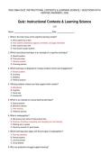 WGU D664 QUIZ&colon; INSTRUCTIONAL CONTEXTS & LEARNING SCIENCE &vert; QUESTIONS WITH VERIFIED ANSWERS &vert; 2026