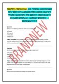 PEDIATRIC ARDMS EXAM AND PRACTICE EXAM NEWEST &NewLine;2026&sol; 2027 TEST BANK&vert; PEDIATRIC ARDMS COMPLETE &NewLine;VERIFIED QUESTIONS AND CORRECT ANSWERS WITH &NewLine;DETAILED RATIONALES &vert; ALREADY GRADED A&plus; &vert; &NewLine;BRANDNEW&excl;&excl;&excl;&excl;&excl;&excl;&excl;&excl;&excl;