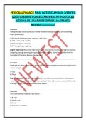 PERSONAL FINANCE FINAL LATEST EXAM 2026 &vert; VERIFIED QUESTIONS AND CORRECT ANSWERS WITH DETAILED RATIONALES &vert; GUARANTEED PASS &vert; A&plus; GRADED &vert; NEWEST&excl;&excl;&excl;&excl;&excl;&excl;&excl;&excl;&excl;&excl;&excl;&excl;&excl;&excl;&excl;&excl;&excl;&excl;&excl;