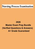 Nursing Process Examination Study Guide 2026 &vert; Assessment&comma; Planning&comma; Implementation & Evaluation