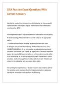 CISA Practice Exam Questions With Correct Answers